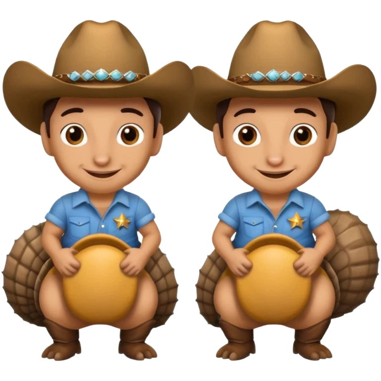 armadillos with cowboy hat team logo  emoji