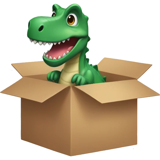 Dino in a box emoji