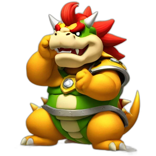 Bowser (Nintendo) praying emoji