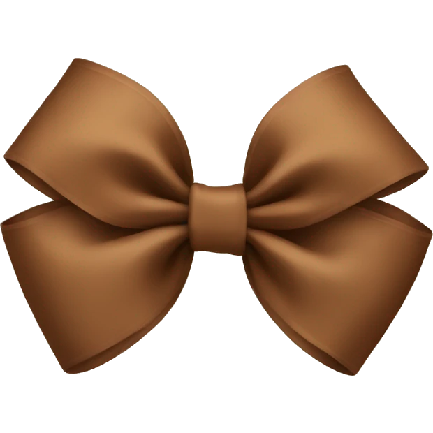 Cute brown bow emoji
