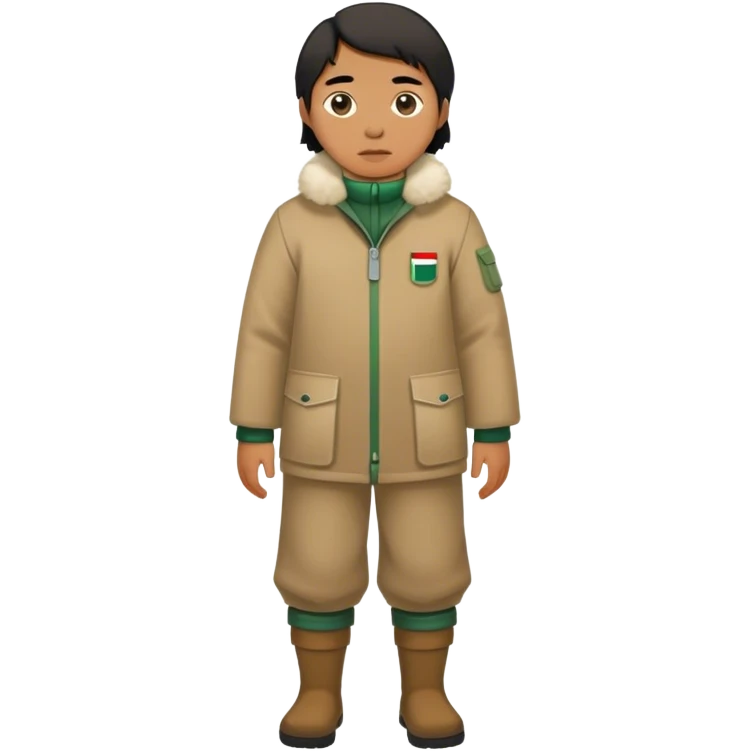 photorealistic greenland citizen standing full length emoji