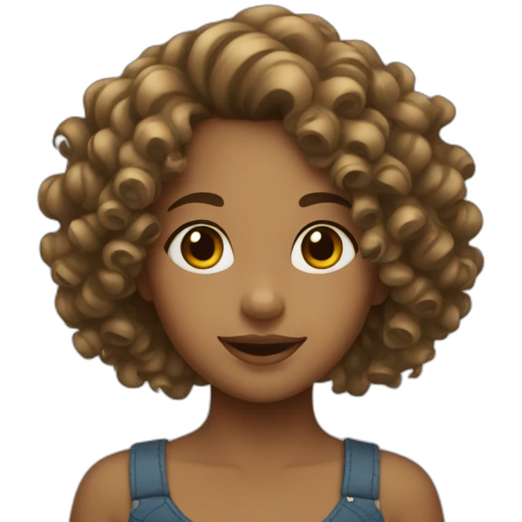 Girl with curls emoji