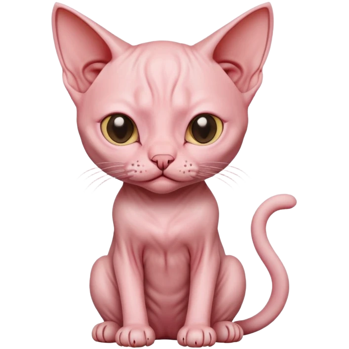 Hairless cat sitting emoji