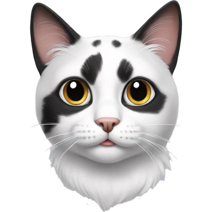 black and white cat emoji