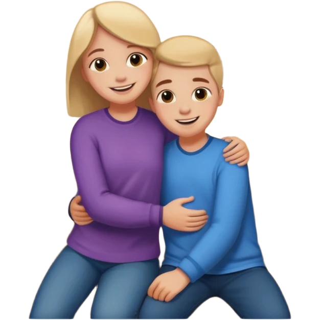 siblings sharing in a living room emoji