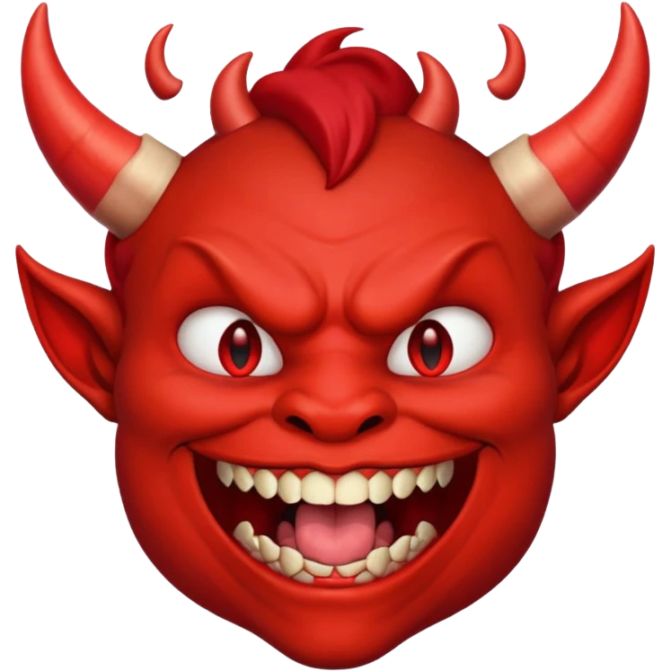 licking teeth with devil horns emoji