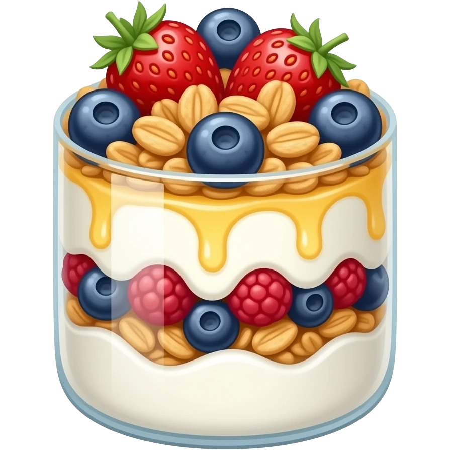 Joghurt parfait with fruit emoji