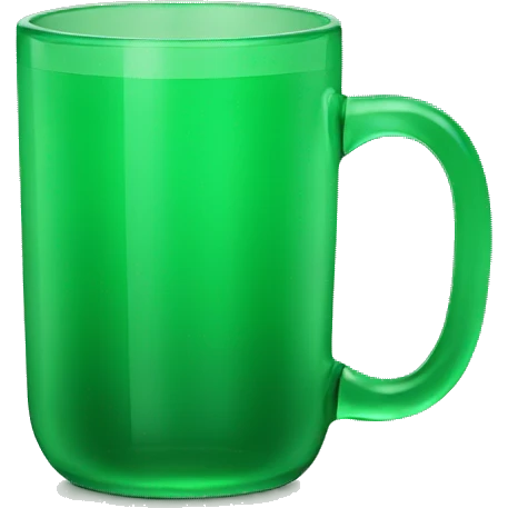 Green glass mug emoji