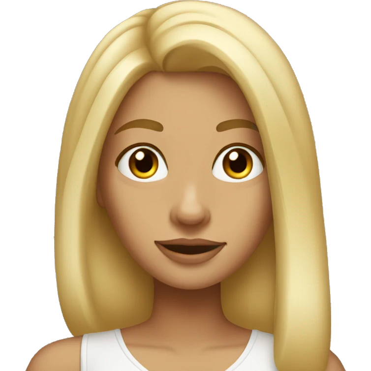 Blonde girl with blowout hair emoji