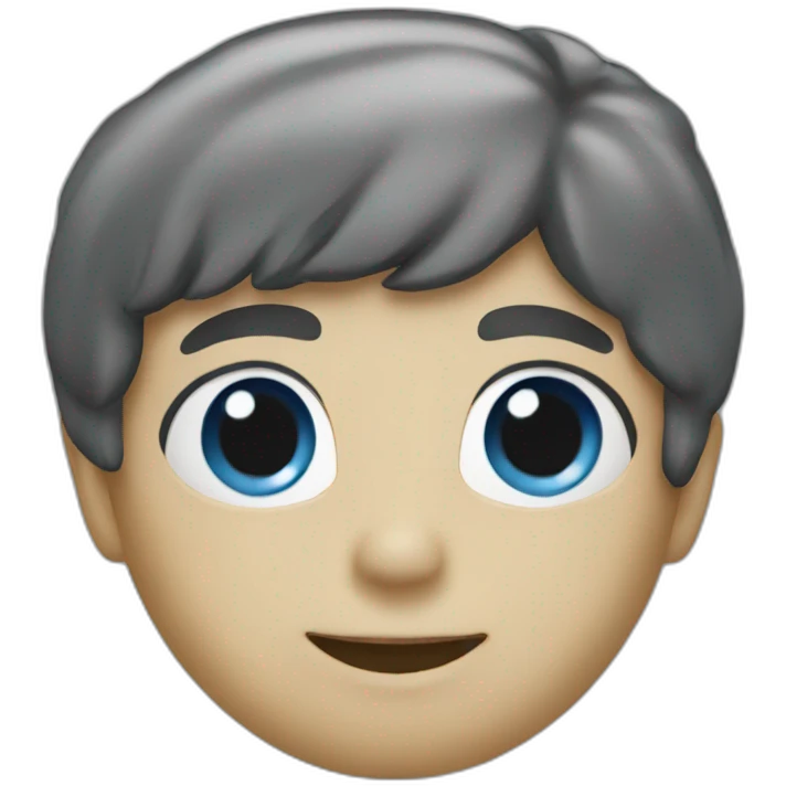 Chat bleu emoji