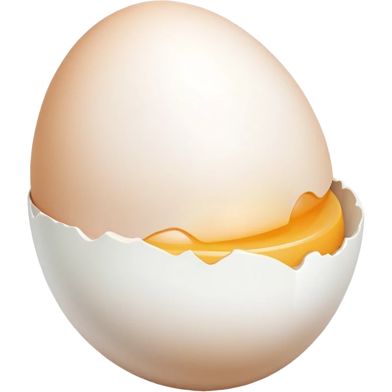 a fresh egg with shell emoji