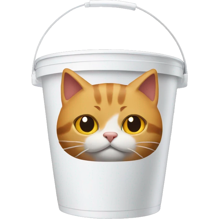 cat face with upside-down KFC bucket on its head emoji