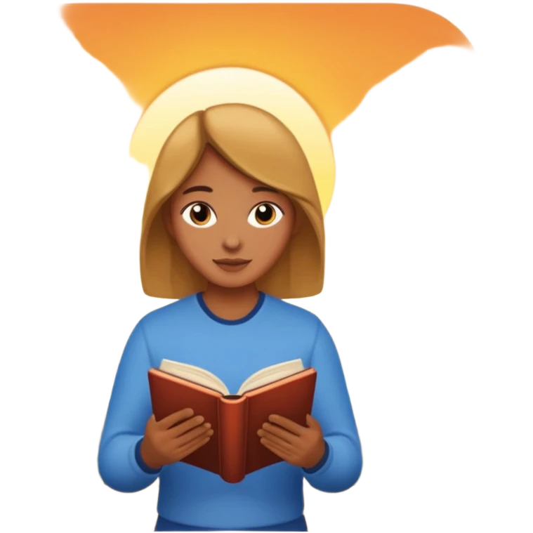 Sunrise with book emoji