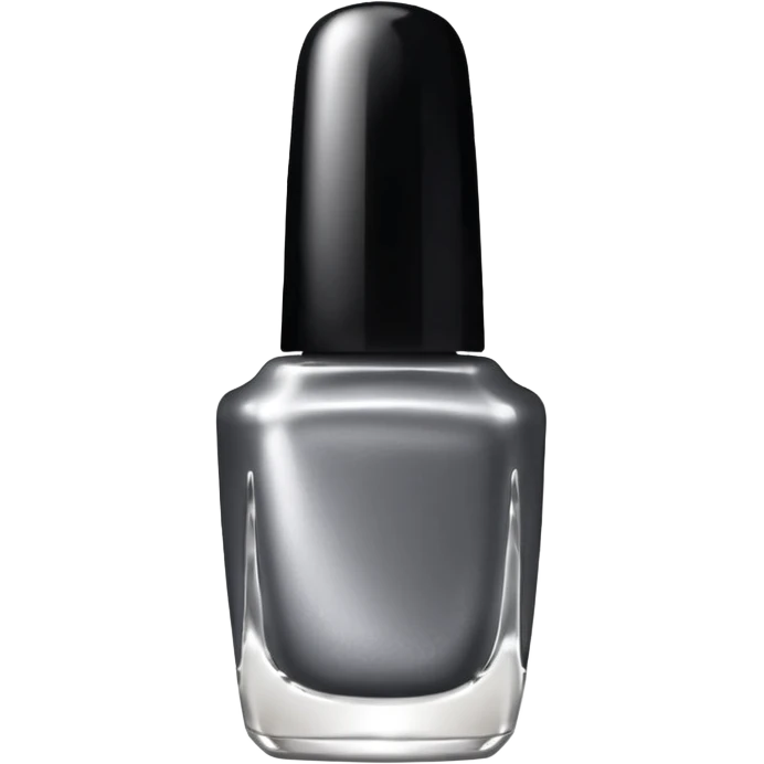 silvery nail polish black emoji