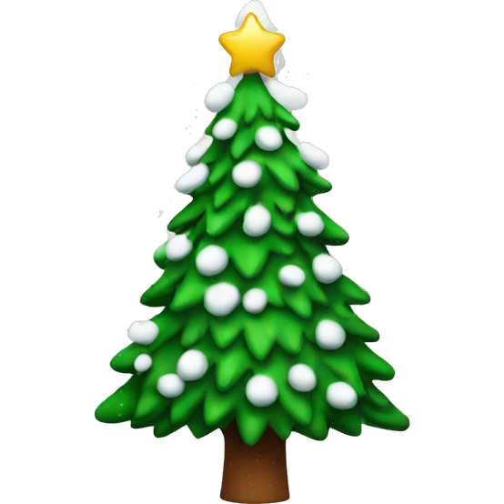 Christmas tree with snow on it  emoji