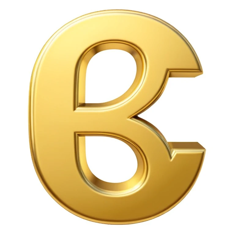 3D gold '0%' symbol on pure white background emoji