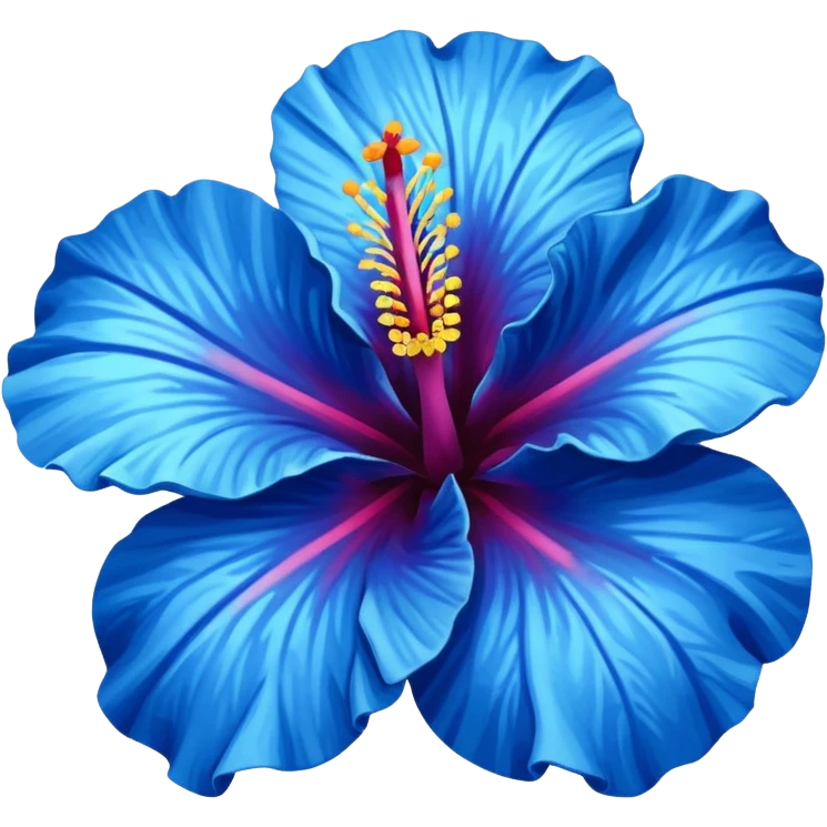 blue hibiscus flower  emoji