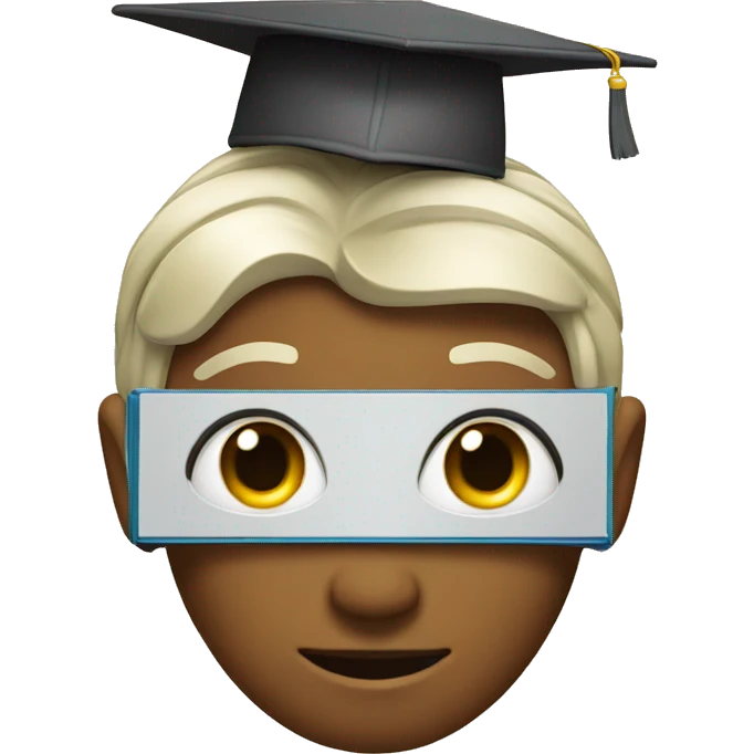 school book on head emoji