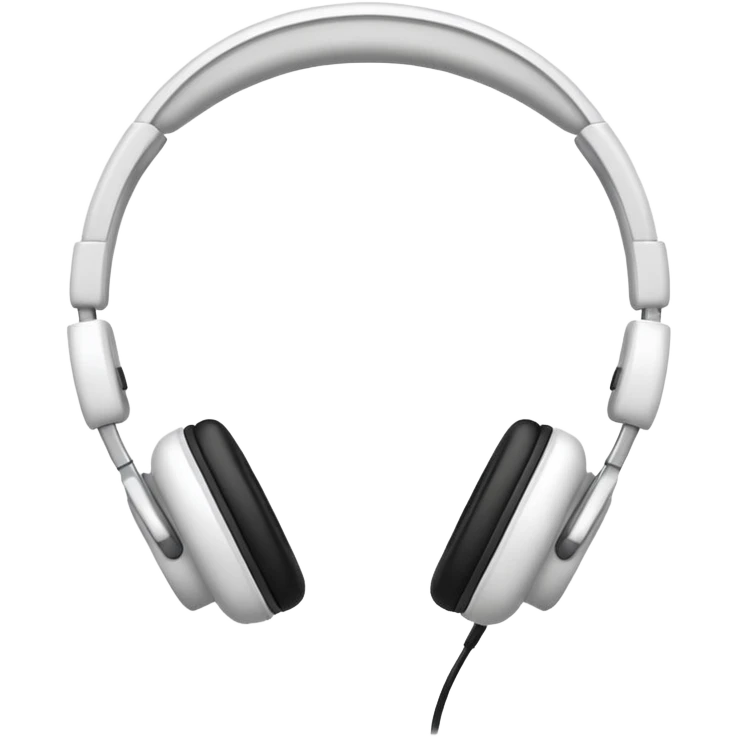 crie um fone de ouvido de cor branca emoji