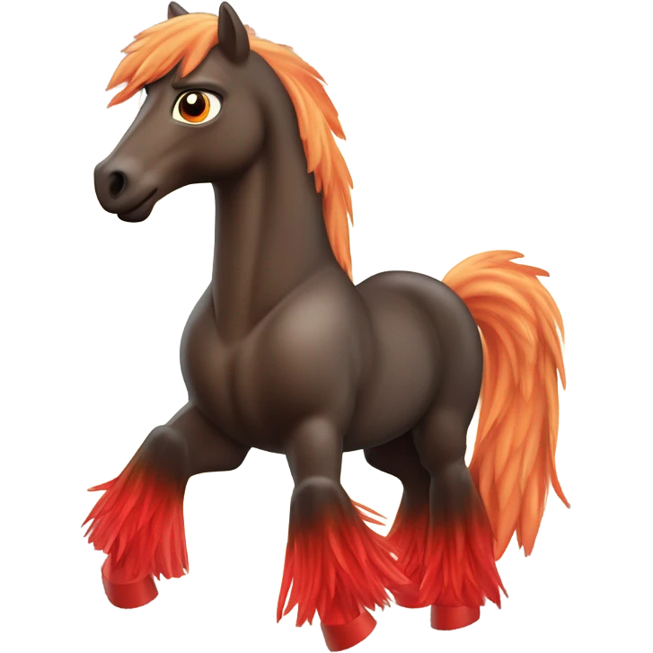 Cheval alezan brûler  emoji