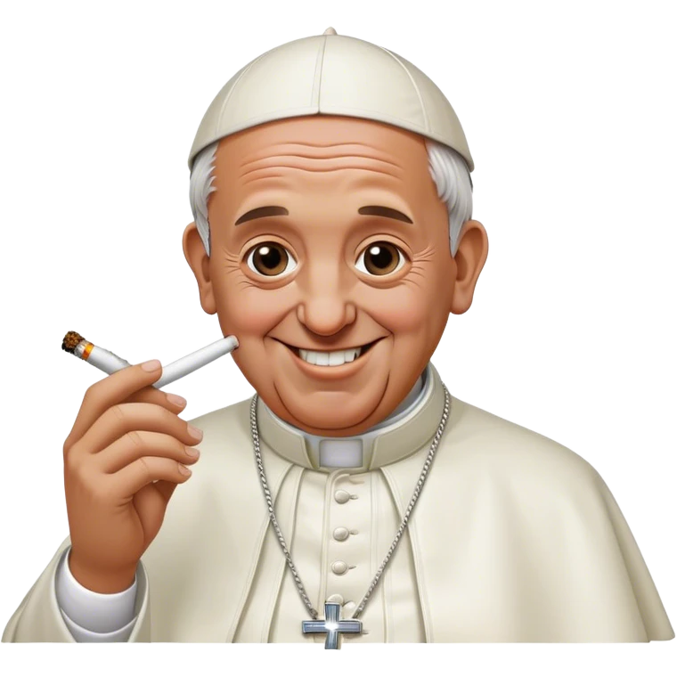 Pope Francis smoking weed emoji