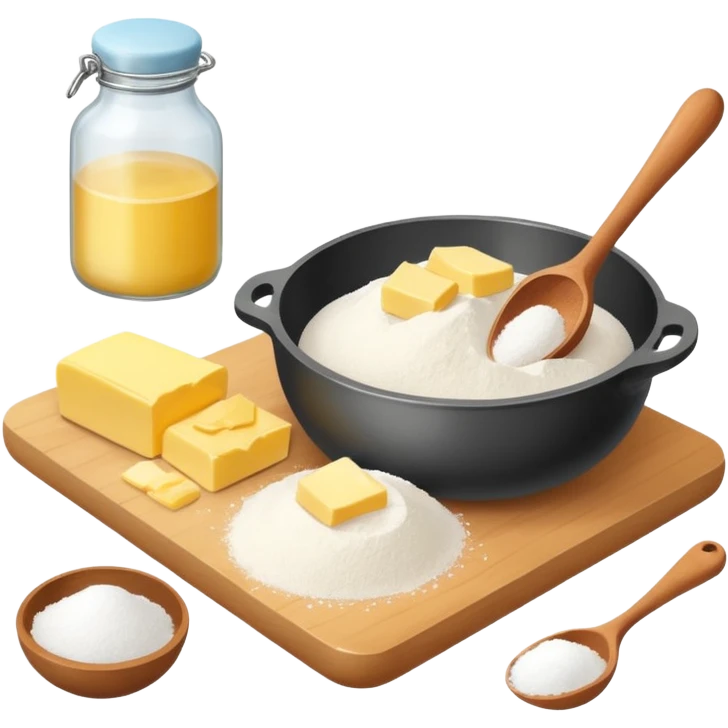 baking ingredients before preparation emoji