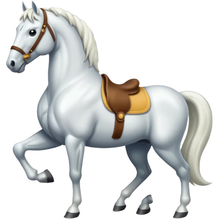 white horse face body emoji