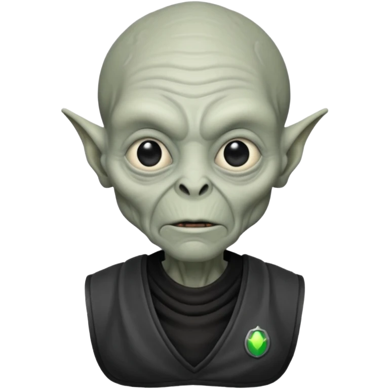 an old alien with black vest emoji