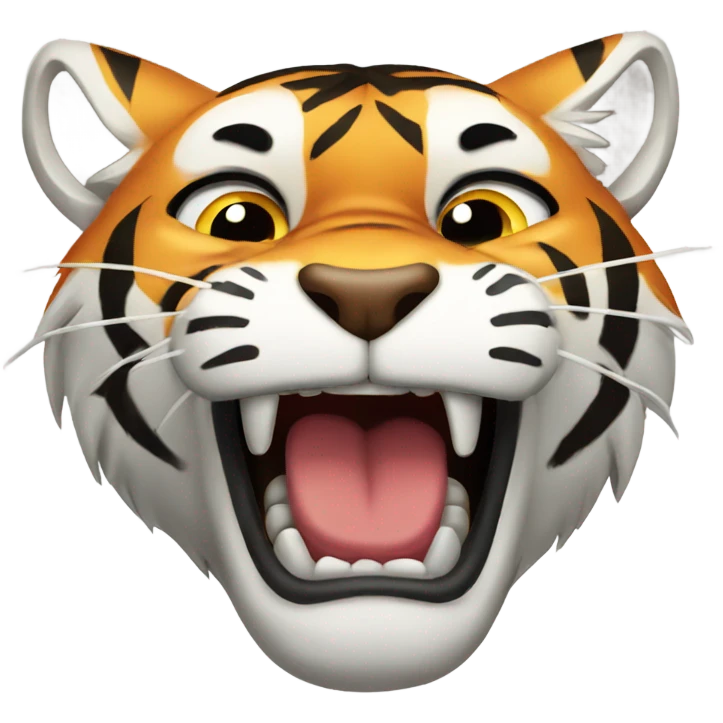 Frightened tiger emoji