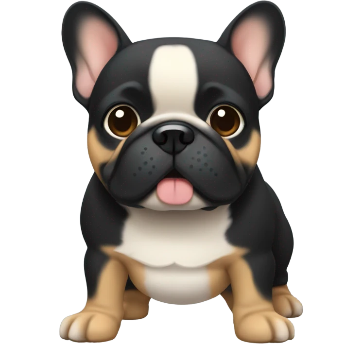 Black and tan chunky French bulldog  emoji