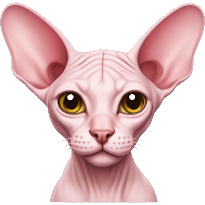 Pink sphynx cat  emoji