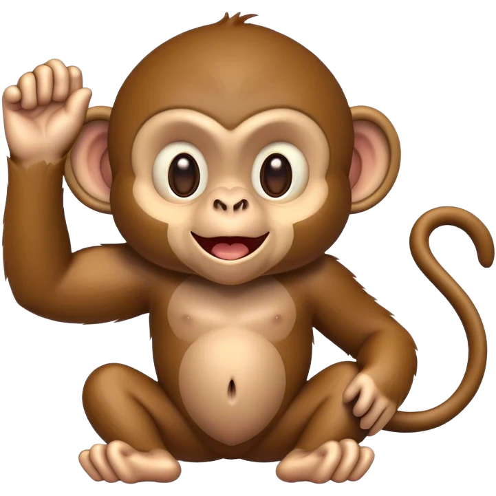 Monkey having fun emoji