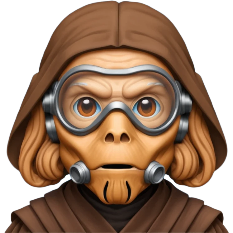 Jedi Master Plo Koon, orange skin, mask, goggles, Star Wars, emoji style emoji