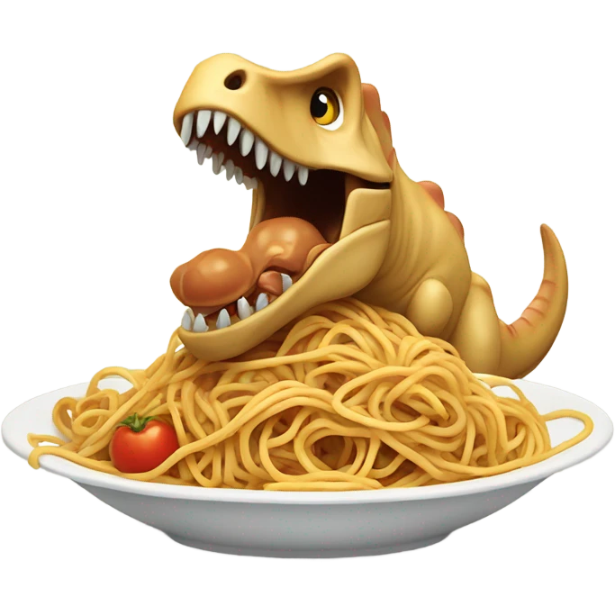 dinosaur with spaghetti  emoji