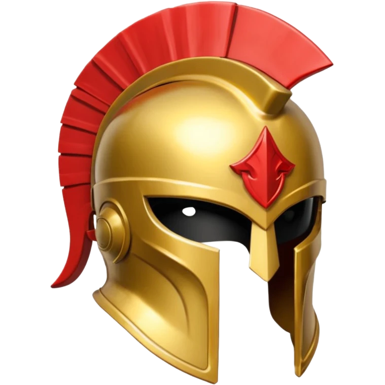 a golden Spartan helmet with a red crest emoji