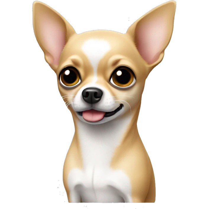 Chihuahua blanco con crías emoji