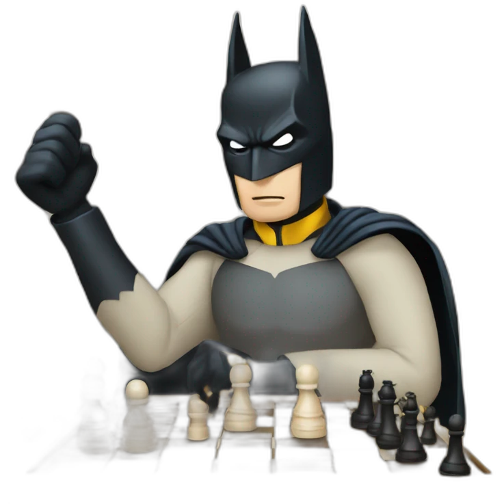 Batman playing chess emoji