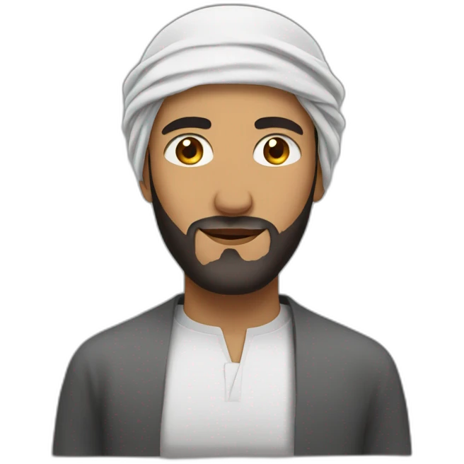 muslim man withoout face emoji