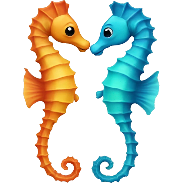 two seahorses emoji