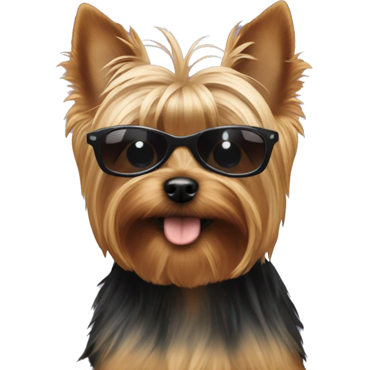 Yorkie with sunglasses  emoji