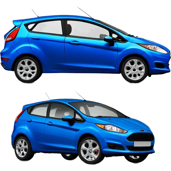2010 ford fiesta in the colour electric blue emoji