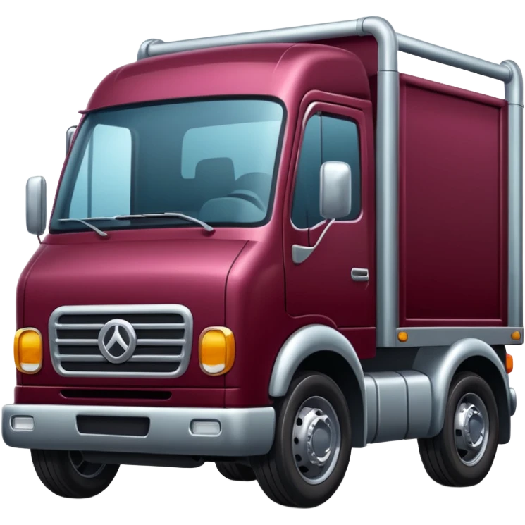 burgundy truck emoji