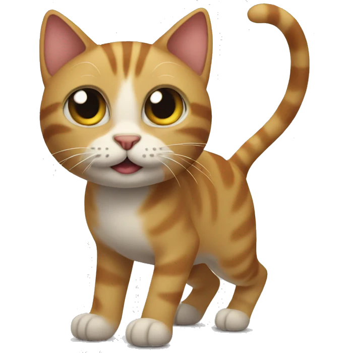 Cat with three legs emoji