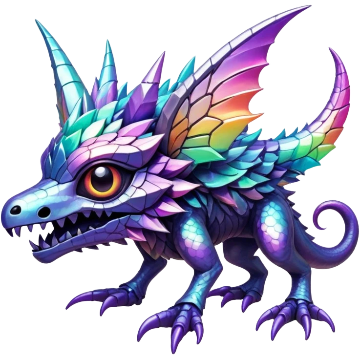Edgy complex iridescent aesthetic-scenery-Fakémon-creature emoji