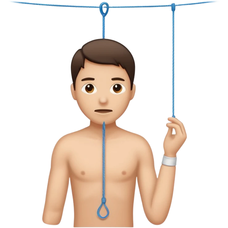 hanging by a thread, patience emoji