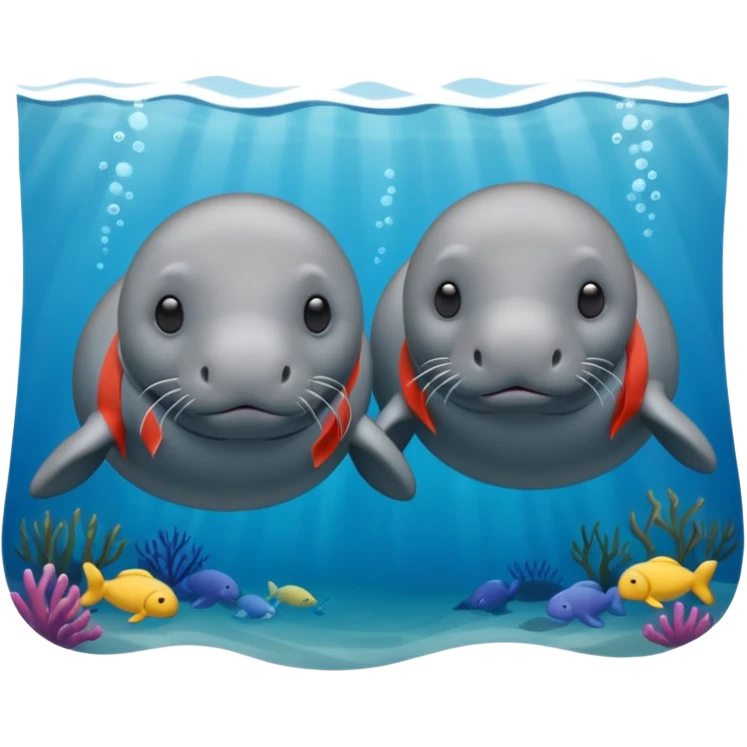 couple of manatees emoji