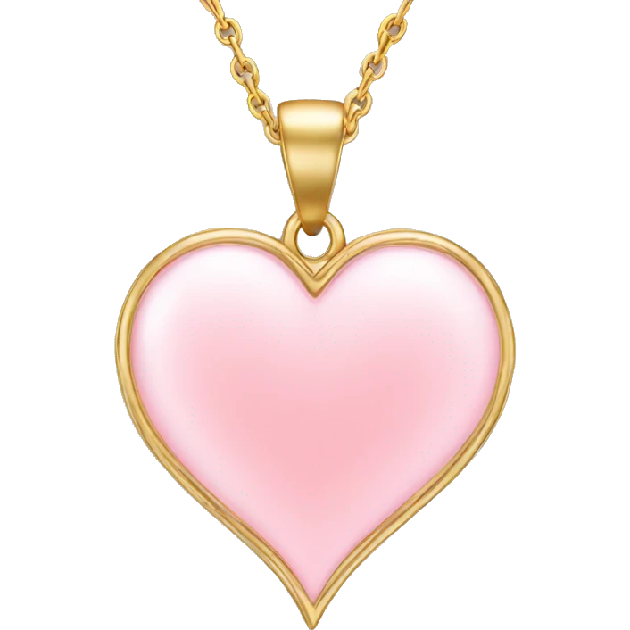 Light Pink Heart Necklace emoji