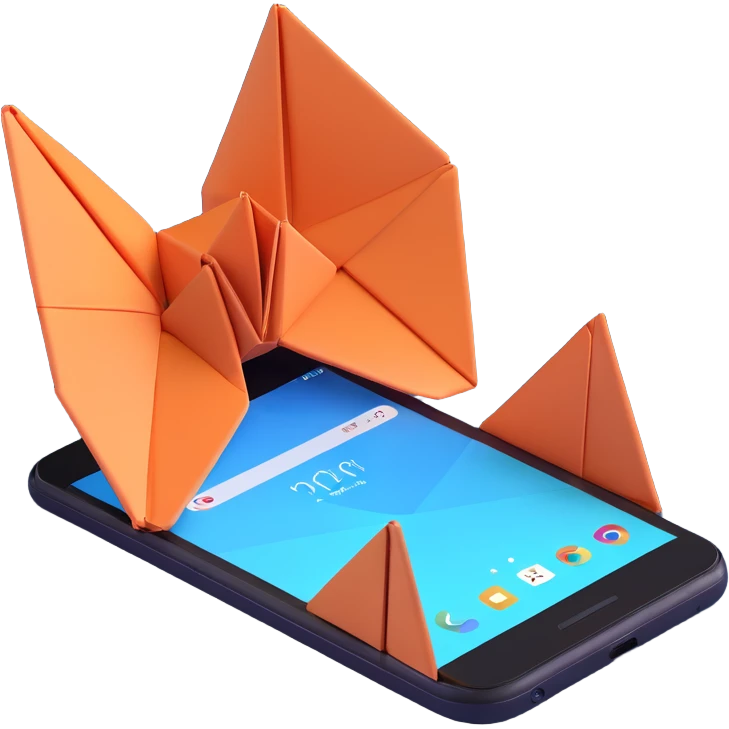 Un smartphone qui se plie comme un origami emoji