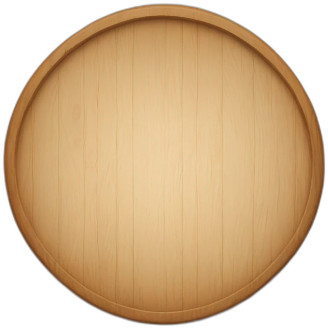 wooden circle table top view emoji