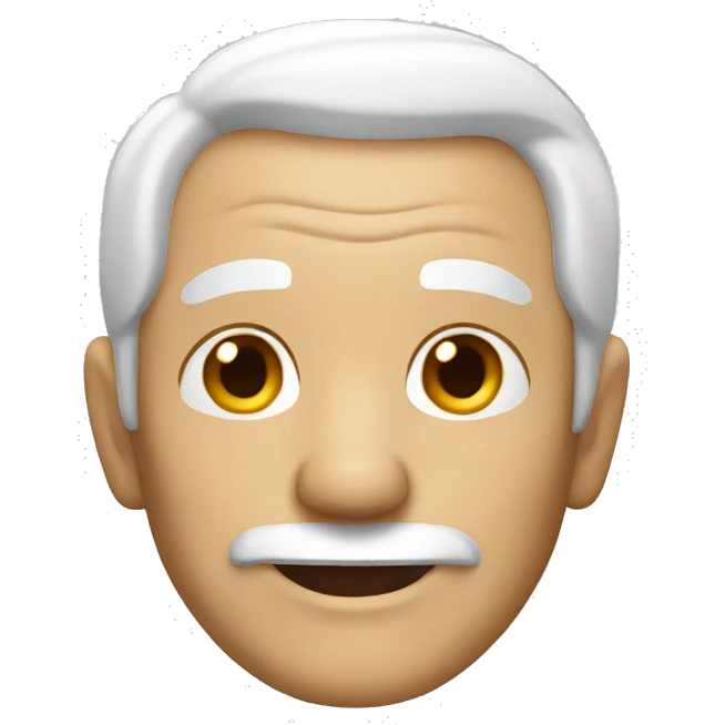 smiling old man with white hair emoji